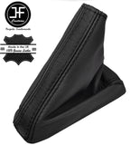BLACK & BLACK TOP GRAIN LEATHER HANDBRAKE GAITER FITS SKYLINE R34 1998-2002