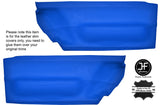 BLUE LEATHER 2X FRONT DOOR CARD TRIM  COVERS FITS VW BEETLE 1998-2010 CUSTOM NEW