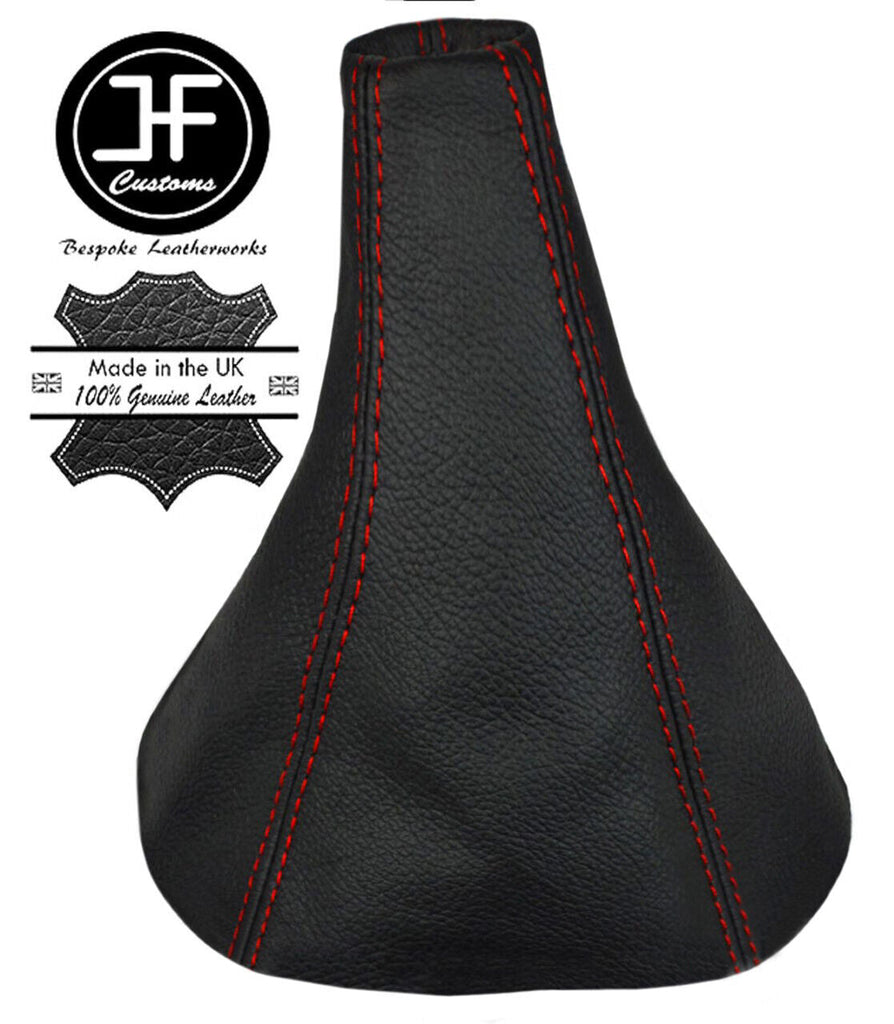 RED STITCHING FOR HYUNDAI COUPE 1999-2002 GEAR GAITER BOOT REAL LEATHER