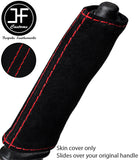 RED STITCH SUEDE HANDBRAKE HANDLE COVER FOR FORD MONDEO MK1 MK2 1993-2000