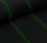 GREEN LUX-STITCH LEATHER 2X LONG SEAT BELT COVERS FOR LAND ROVER DEFENDER 83-06