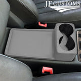 L GREY LEATHER COVERED CONSOLE CUP HOLDER TRIM FITS MERCEDES W126 S CLASS 79-91