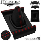 RED STITCH ITALIAN LEATHER GEAR+SURROUND COVERS+FRAME FOR BMW 3 SERIES E21