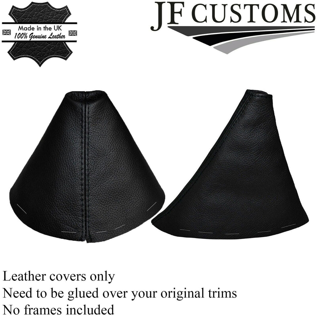 BLACK DOUBLE STITCH FOR MAZDA MX5 MK3 NC 2005-2012 LEATHER GEAR HANDBRAKE GAITER