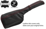 RED STITCH LEATHER HANDBRAKE GAITER+HANDLE COVER FITS DEFENDER 90 110 STYLE 2