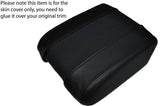 BLACK STICH LEATHER & PERFORATED SKIN ARMREST COVER FITS RANGE ROVER VOGUE L322