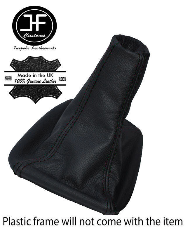 BLACK STITCH LEATHER GEAR GAITER FITS SEAT IBIZA CORDOBA 6K2 6K3 1999-2002