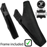 BLACK STITCH LEATHER HANDBRAKE + PLASTIC FRAME FITS SUBARU OUTBACK 2007-2009