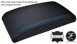 BLUE STITCH CARBON FIBER VINYL ARMREST COVER FITS SUBARU IMPREZA WRX STI 00-07