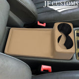 CREAM LEATHER COVERED CONSOLE CUP HOLDER TRIM FITS MERCEDES W126 S CLASS 79-91