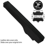 BLACK STITCH TOP GRAIN LEATHER HANDBRAKE GAITER COVER FITS VW EOS 2006-2015