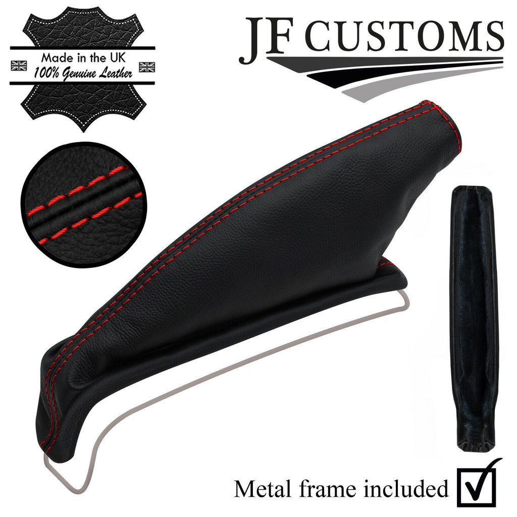 RED STITCH LEATHER HANBRAKE GAITER + METAL FRAME FOR TOYOTA TACOMA MK3 16-21