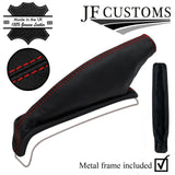 RED STITCH LEATHER HANBRAKE GAITER + METAL FRAME FOR TOYOTA TACOMA MK3 16-21
