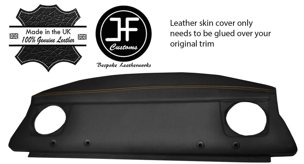 YELLOW STITCH REAR PARCEL SHELF LEATHER COVER FOR BMW 3 SERIES E46 COUPE 98-05