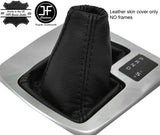 BLACK STITCHING REAL LEATHER AUTOMATIC GEAR GAITER FOR FORD MONDEO MK4 IV 07-13