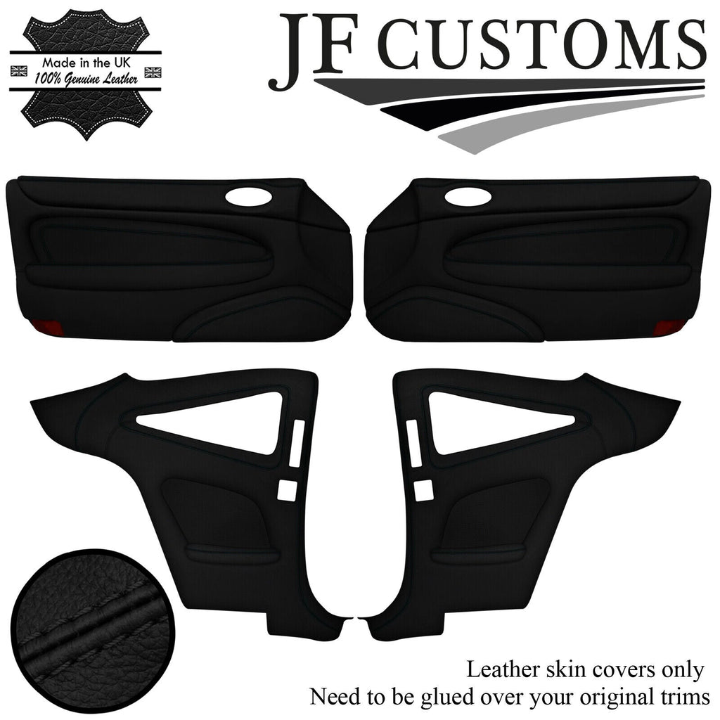 BLACK STITCH 2X FRONT DOOR 2X REAR QUARTER PANEL COVER FOR JAGUAR XK8 X100 96-04