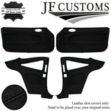 BLACK STITCH 2X FRONT DOOR 2X REAR QUARTER PANEL COVER FOR JAGUAR XK8 X100 96-04