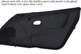 BLACK STITCH 2X DOOR CARD LEATHER SKIN COVERS FITS MAZDA MX5 MK2 MIATA 98-05