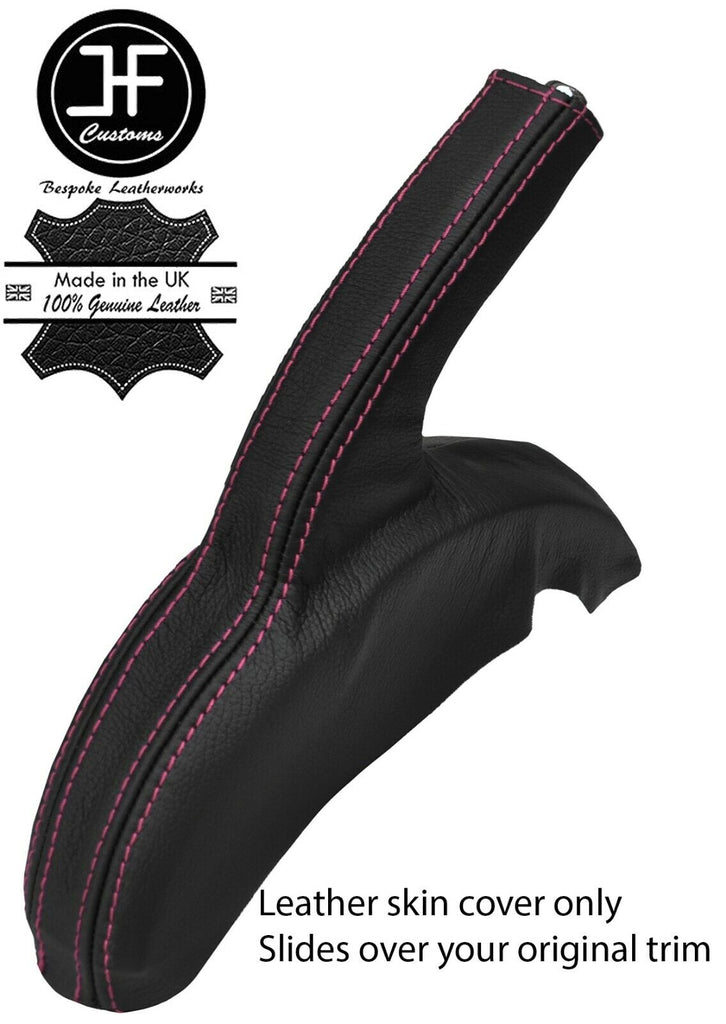 PINK STITCH REAL LEATHER HANDBRAKE GAITER FOR NISSAN PULSAR 2014-2019 CUSTOM NEW