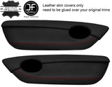 RED STITCH 2X DOOR CARD TRIM LEATHER COVERS FITS MG TF MGTF MK2 00-06 STYLE 2