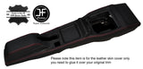 RED STITCH CENTRE CONSOLE & ARMREST LEATHER COVERS FITS FORD ESCORT MK5 90-96