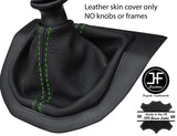 GREEN STITCH TOP GRAIN LEATHER MANUAL GEAR GAITER FITS VW T6 TRANSPORTER 16-19