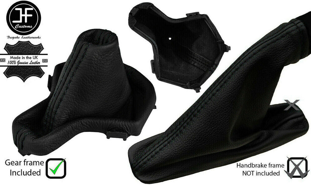 BLACK STITCH LEATHER GEAR+PLASTIC FRAME HANDBRAKE FOR FREELANDER LR2 AUTOMATIC