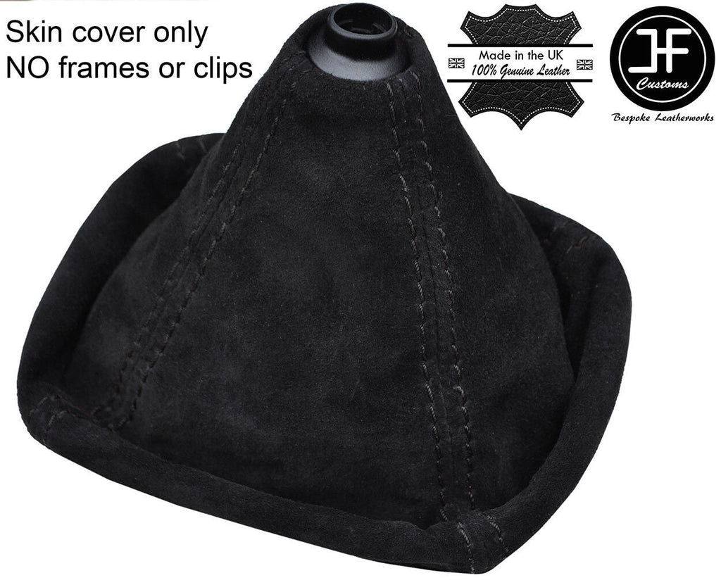 BLACK STITCHING REAL SUEDE MANUAL GEAR GAITER FOR AUDI A4 B5 1995-2000