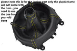 yellow stitching FITS MAZDA 321 RX8 2003+ LEATHER GEAR GAITER GAITOR CUSTOM NEW
