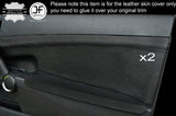 BLACK STITCH 2X FRONT DOOR CARD TRIM LEATHER COVERS FITS TOYOTA SCION TC 05-10