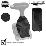 BLACK LEATHER AUTO GEAR+PLASTIC FRAME FOR SATURN L100 L200 L300 00-05 CUSTOM NEW