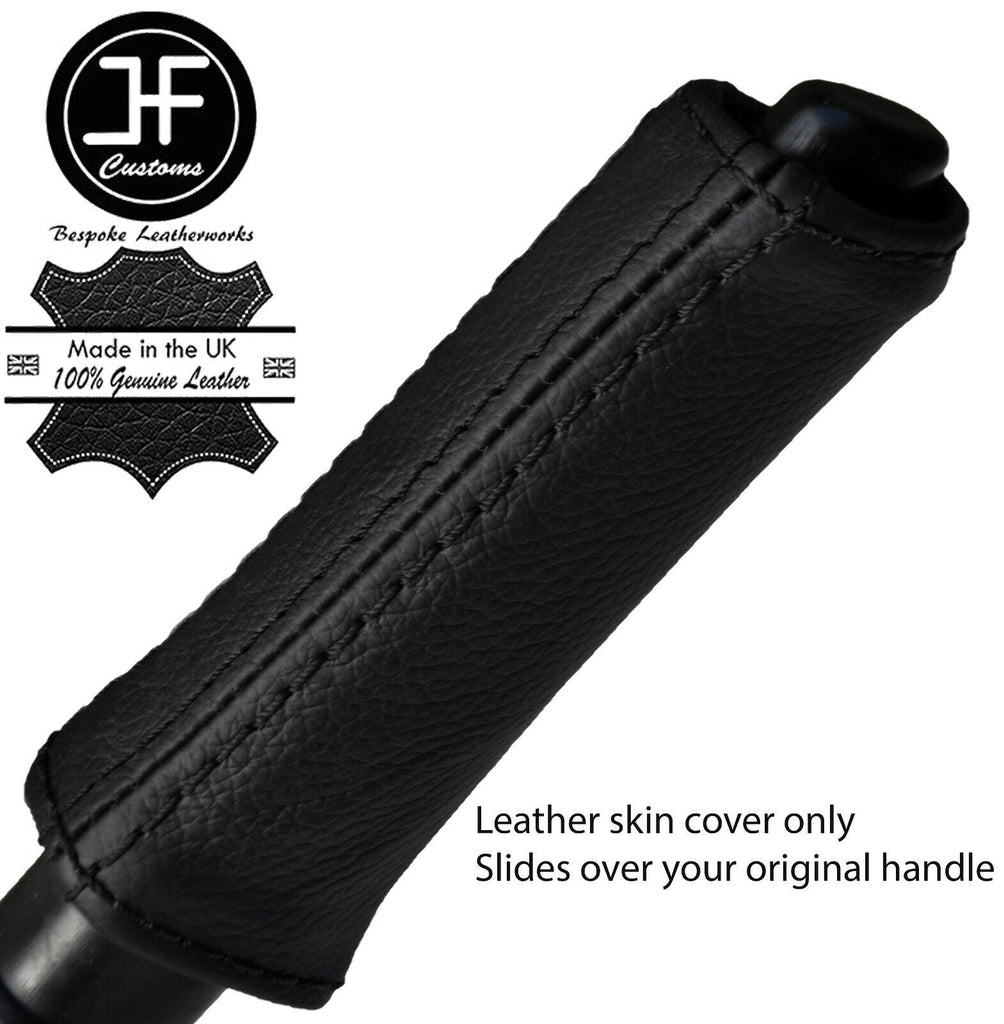 BLACK & BLACK STRIPE LEATHER HANDBRAKE HANDLE COVER FOR NISSAN 300ZX Z32 89-96