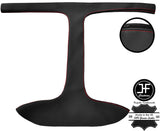 RED STITCH TOP GRAIN LEATHER T BAR COVER FOR TRIUMPH STAG MK1 MK2 STYLE 2