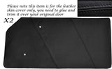 BLACK STITCHING 2X FRONT DOOR CARDS LEATHER SKIN COVERS FITS TRIUMPH HERALD