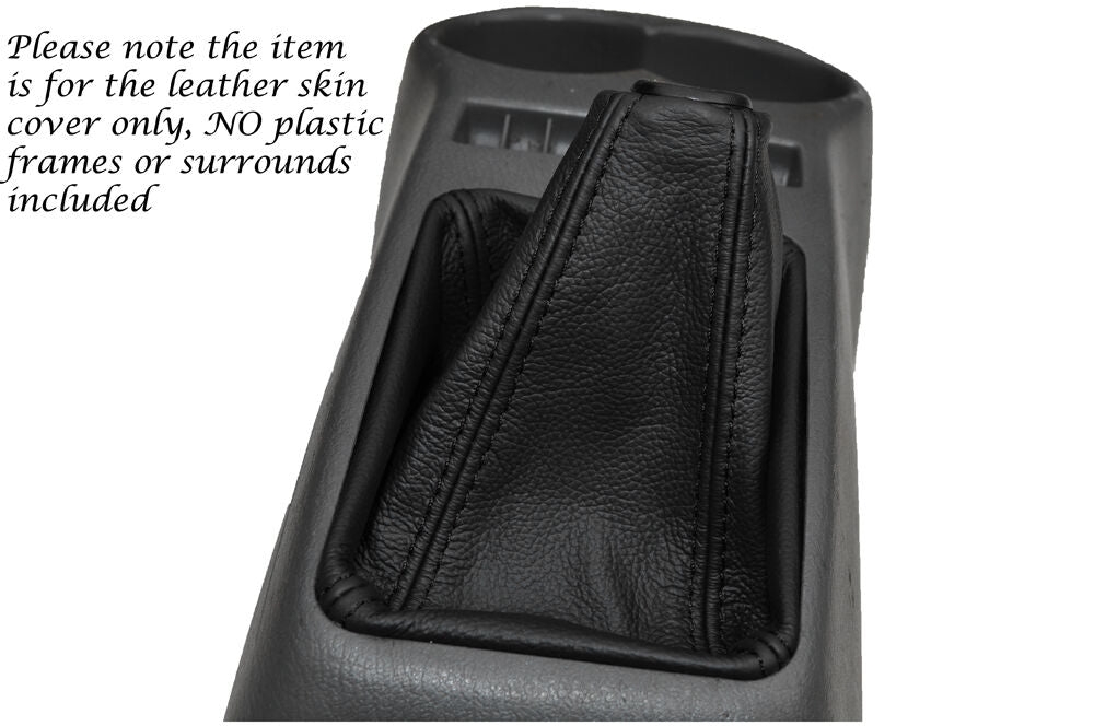 BLACK STITCH LEATHER MANUAL GEAR GAITER FITS HYUNDAI ATOZ 1998-2006 CUSTOM NEW