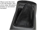 BLACK STITCH LEATHER MANUAL GEAR GAITER FITS HYUNDAI ATOZ 1998-2006 CUSTOM NEW