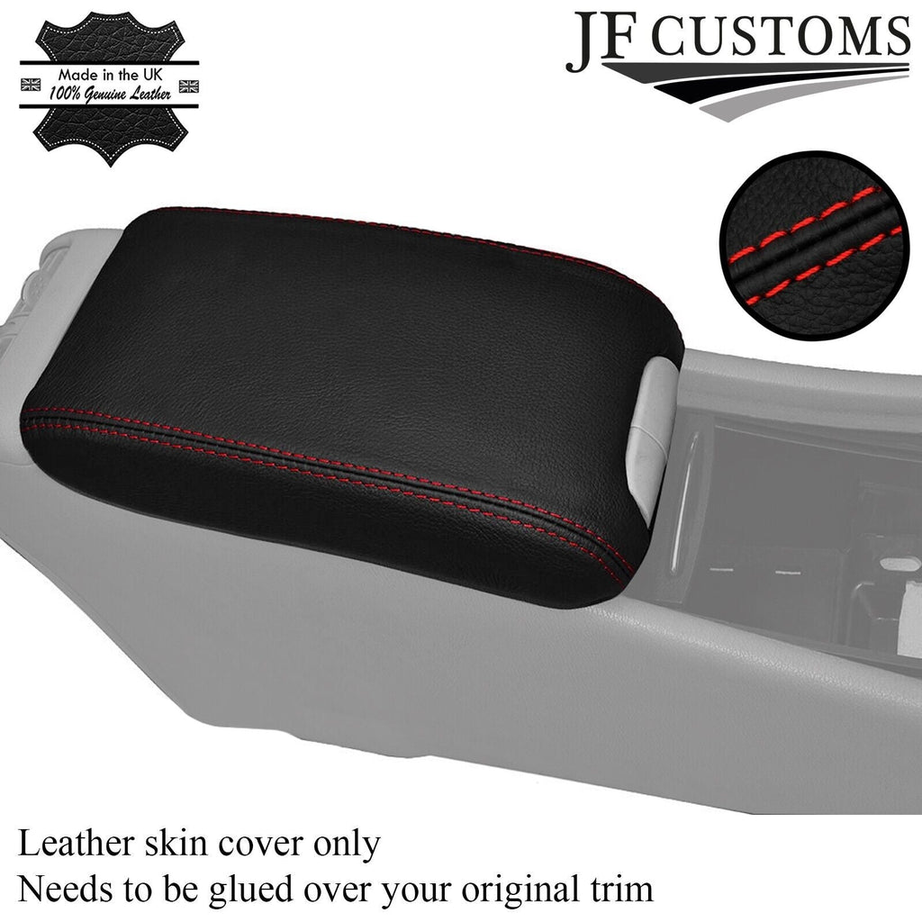 RED STITCHING LEATHER ARMREST COVER FITS MERCEDES C CLASS W203 2001-2007