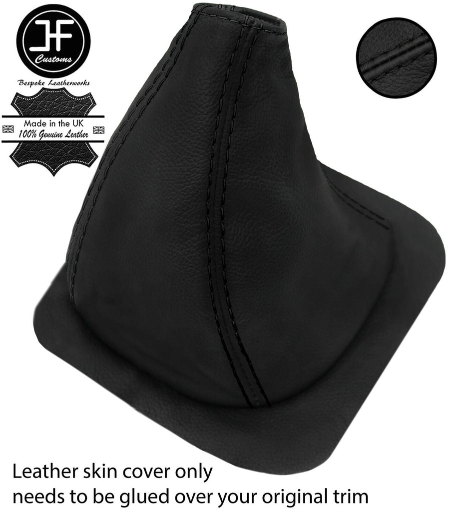 BLACK STITCH REAL LEATHER GEAR GAITER OVER RUBBER FOR TOYOTA HILUX 4X2 89-95