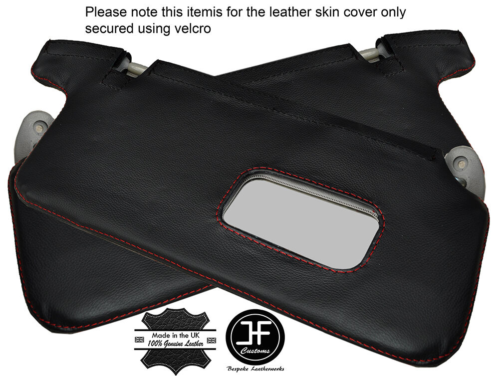 RED STICH 2X SUN VISORS LEATHER COVERS FITS HONDA CIVIC EK3 EK4 EK9 EJ9 96-00