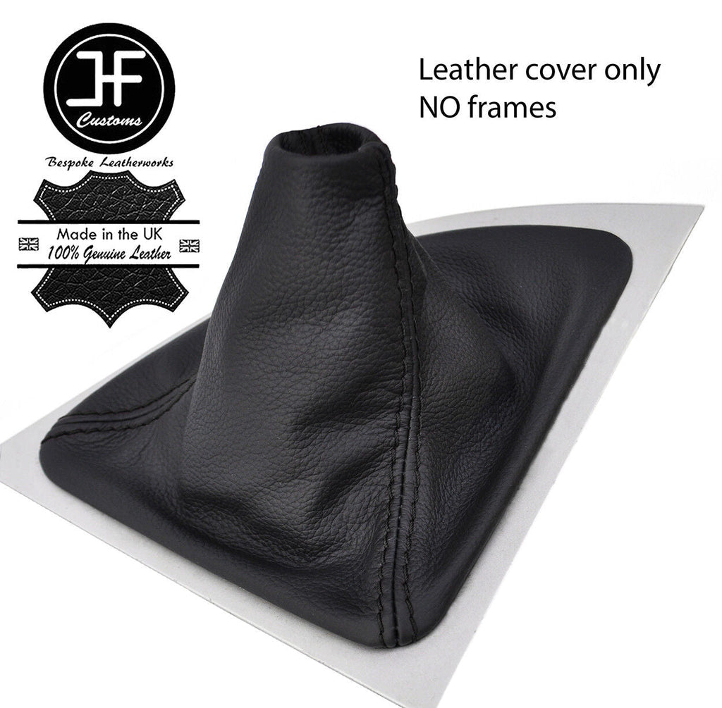 BLACK STITCH TOP GRAIN LEATHER GEAR GAITER FITS BMW 1 SERIES E81 E82 E87 E88