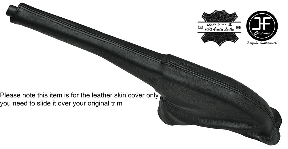 BLACK STITCH LEATHER HANDBRAKE GAITER FITS FORD TRANSIT CUSTOM 2013-2016