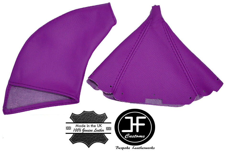 PURPLE LEATHER GEAR & HANDBRAKE GAITER FITS MAZDA MX5 MX-5 MK1 NA EUNOS 89-97