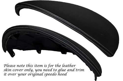 WHITE STITCH FITS NISSAN 300ZX Z32 1990-1996 INSTRUMENT GAUGE HOOD SPEEDO COVER