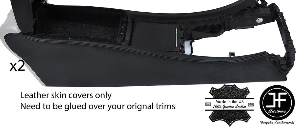 BLACK STITCH 2X CONSOLE SIDE TRIM LEATHER COVER FOR MERCEDES C CLASS W203 COUPE