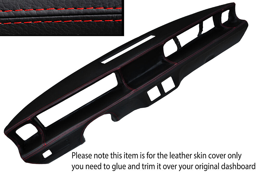 RED STITCH DASH DASHBOARD LEATHER SKIN COVER FITS FIAT X1/9 X19 1974-1978