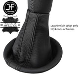 BLACK & BLACK STRIPE TOP GRAIN REAL LEATHER GEAR GAITER FOR SMART FORFOUR 14-18