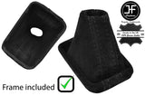 BLACK STITCH REAL SUEDE DSG AUTOMATIC GAITER+PLASTIC FRAME FITS VW AMAROK 10-18