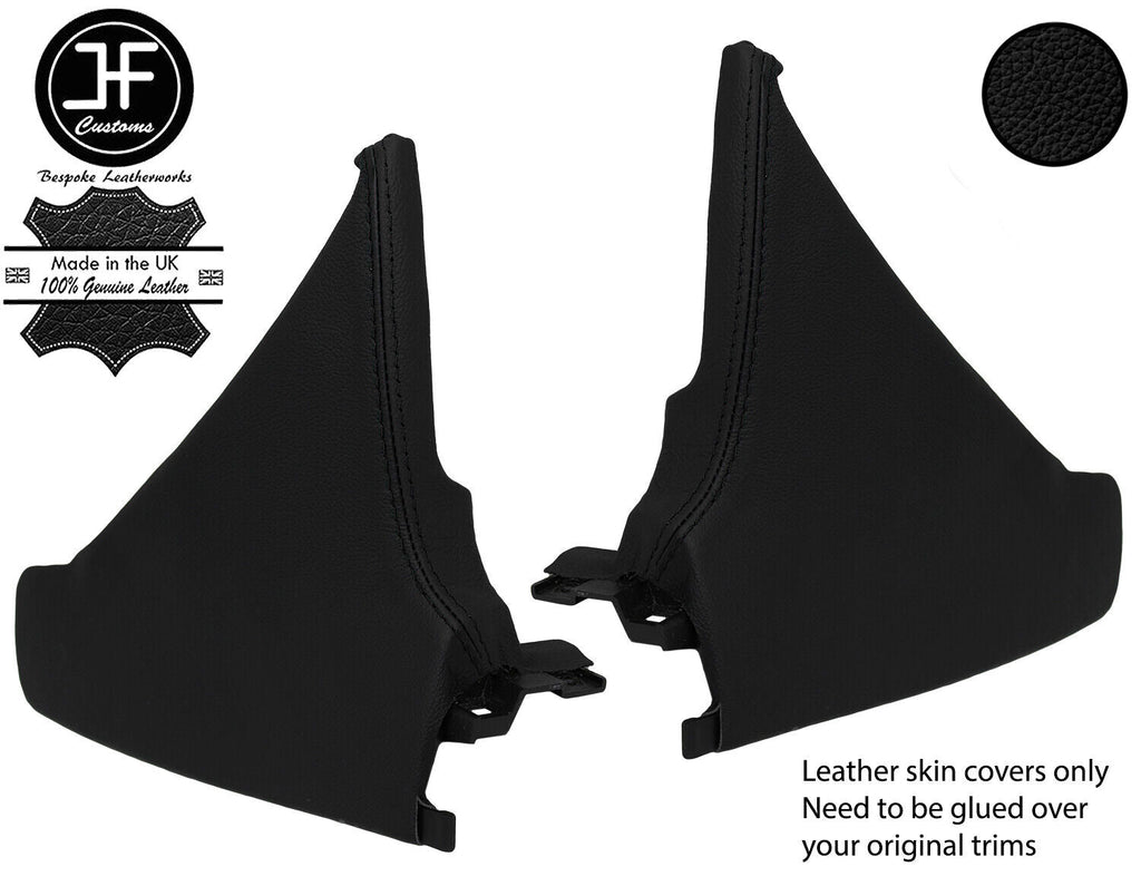 BLACK BLACK 2X TRIANGLE CONSOLE SIDE TRIM LEATHER COVER FOR MAZDA MX5 MK3 09-15