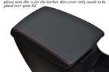 RED STITCHING LEATHER ARMREST SKIN COVER FITS MAZDA 3 2009-2013 CUSTOM NEW