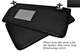 BLACK STITCH 2X SUN VISORS LEATHER SKIN COVERS FITS HONDA JAZZ 2002-2008